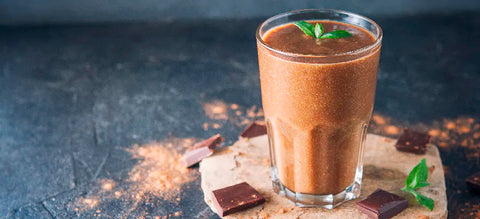 Dark Chocolate Protein Smoothie with Bone Broth Collagen Chocolate